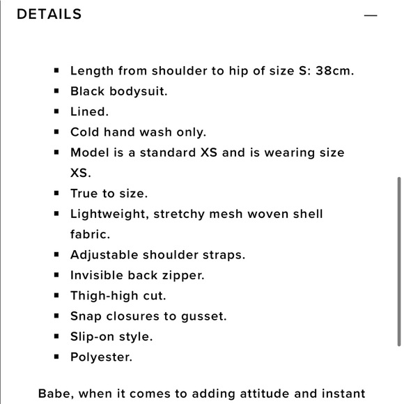 Hidden Places Bodysuit Black - M Hello Molly - Picture 4 of 9